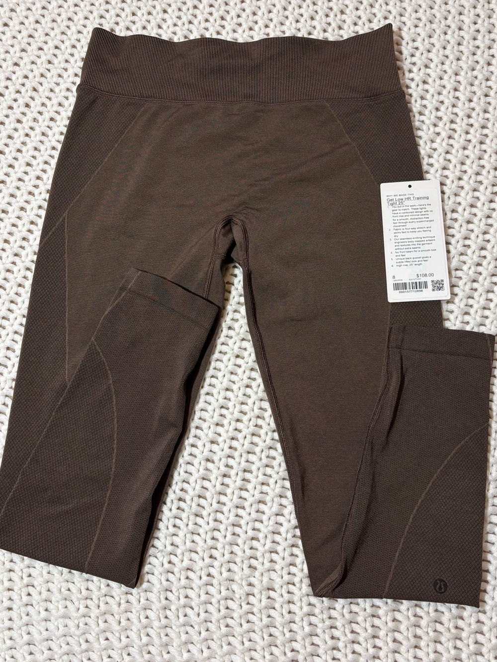 Lululemon get low hr training tight 25” size 8